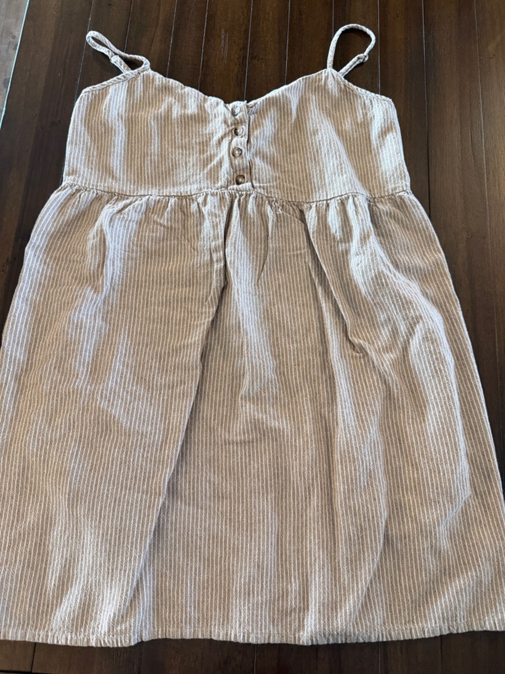 Volcom Beige Striped Mini Dress